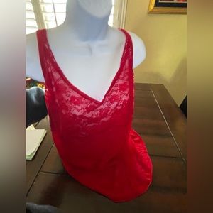 Red floral lace Torrid  under it all Cami